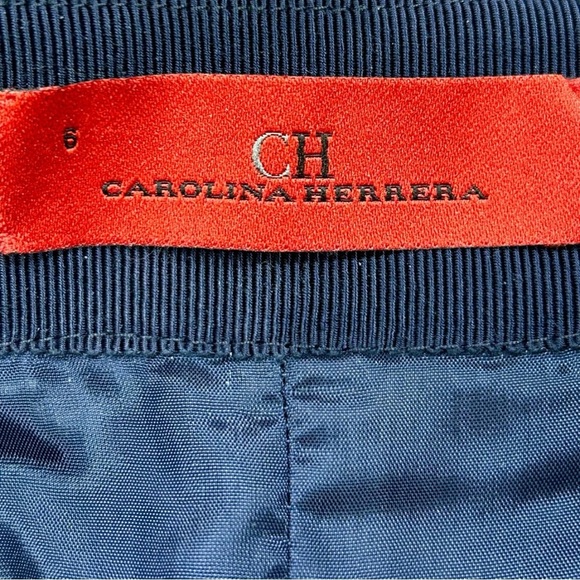 CH Carolina Herrera Tweed Wool Blend Skirt Blue Size 6 - Picture 4 of 7